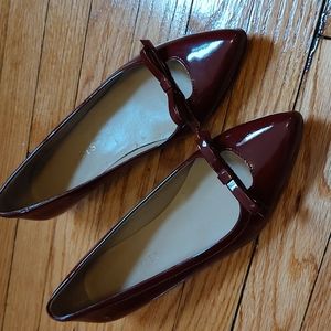 Talbots red flats Size 6